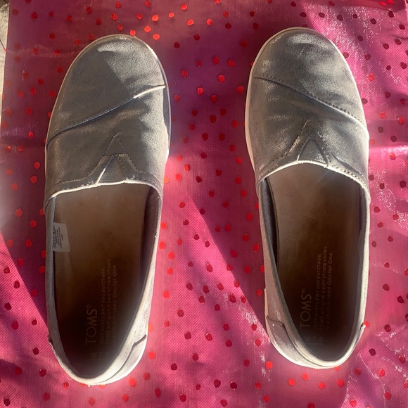 TOMS Avalon Sneaker Gunmetal Metallic Synthetic Leather - Picture 3 of 11